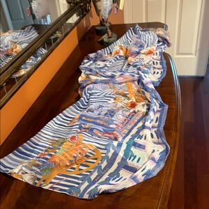 Striped Multicolor Printed Scarf